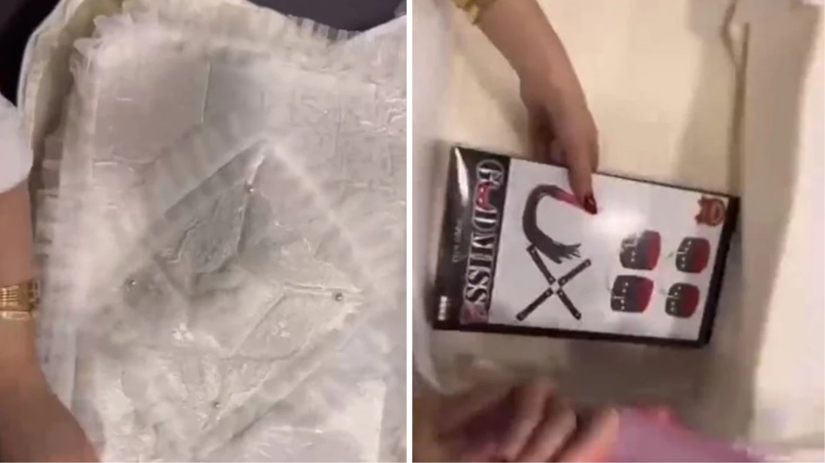 Bunu da gördük! Gelin bohçasından kırbaç ve kelepçe çıktı