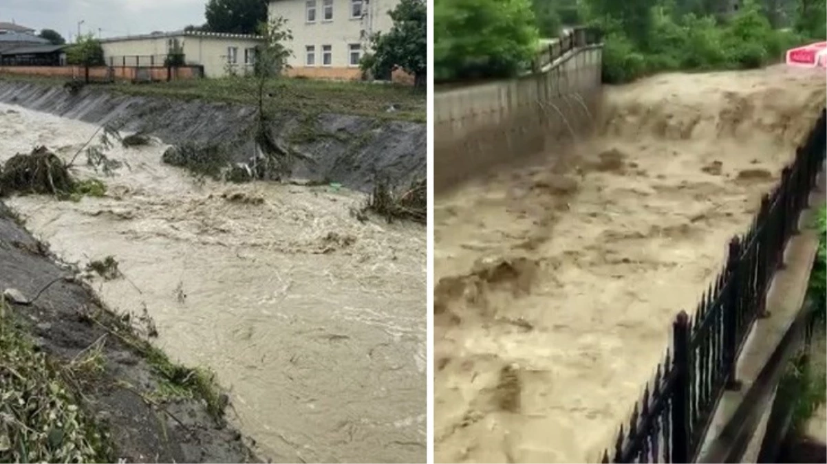 Sakarya’da sağanak sonucu cadde ve bahçeler su altında kaldı