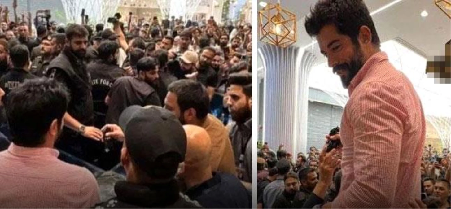 Pakistan’da Burak Özçivit izdihamı! Erkek hayranlarının içinden güçlükle kurtarıldı