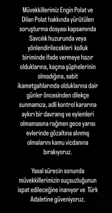 Gözaltına alınan Engin ve Dilan Polat'ın avukatından ilk açıklama: Gece yarısı alınmalarını kamu vicdanına bırakıyoruz