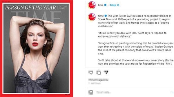 Taylor Swift 2023 Yılının Kişisi Seçildi