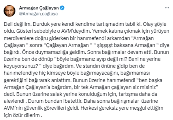 Armağan Çağlayan AVM'de çalışanlara bağırdı