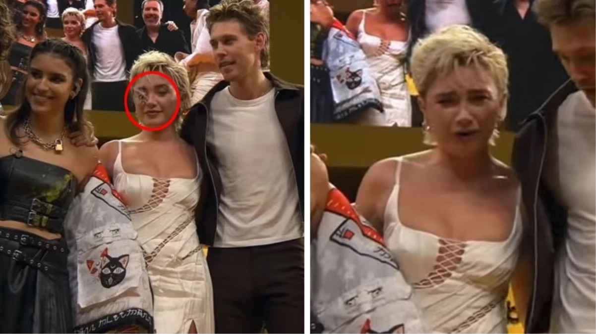 Sahneye çıkan Florence Pugh’ın başına nesne atıldı