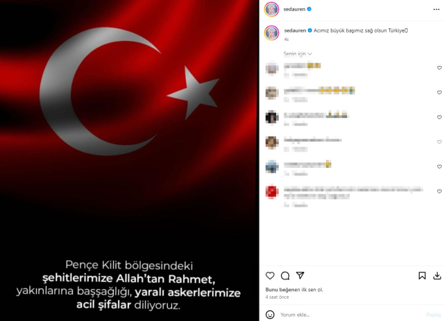 9 evimize ateş düştü! Ünlü isimler, şehitlerimize sessiz kalmadı