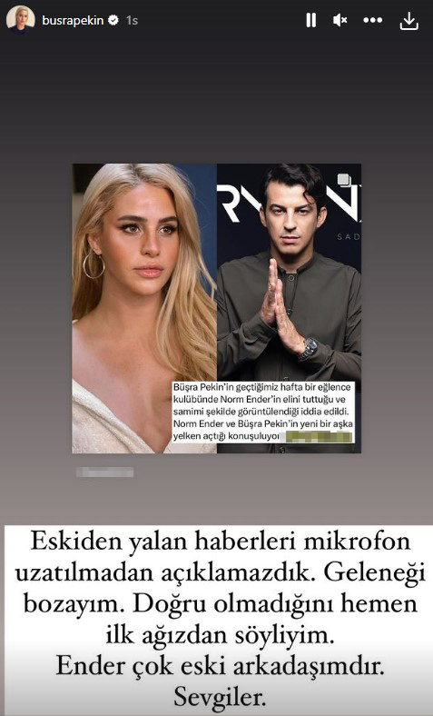 Büşra Pekin, Norm Ender ile aşk yaşadığı söylentisini yalanladı