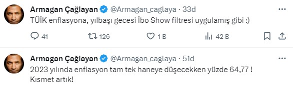 Enflasyon rakamlarını gören Armağan Çağlayan'dan bomba yorum: İbo Show'a uygulanan filtre gibi