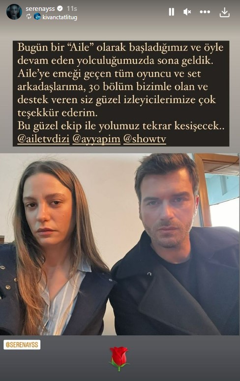 Aile dizisi final yaptı! Serenay Sarıkaya ve Kıvanç Tatlıtuğ'un vedası duygulandırdı