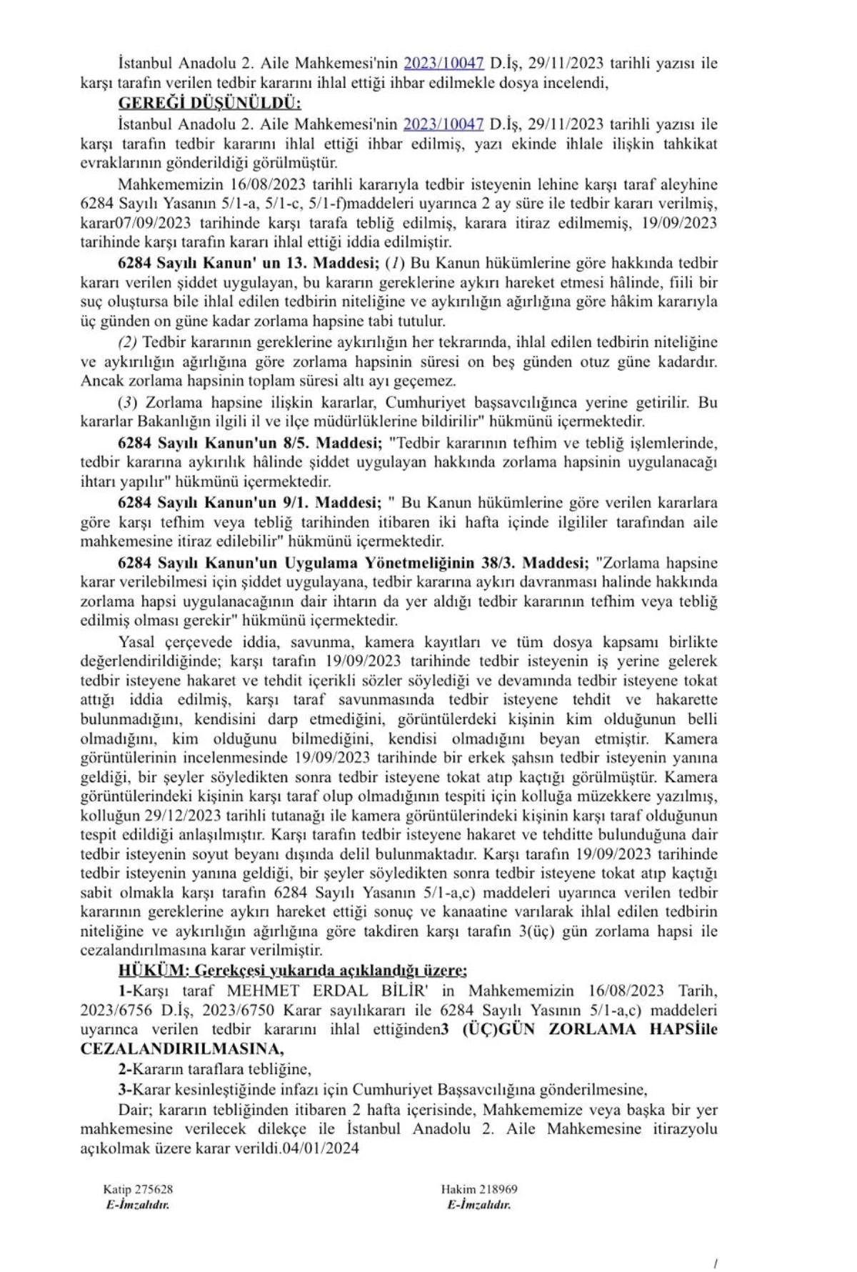 Ece Ronay’ın eski eşi 3 gün tazyik hapsi cezasına çarptırıldı