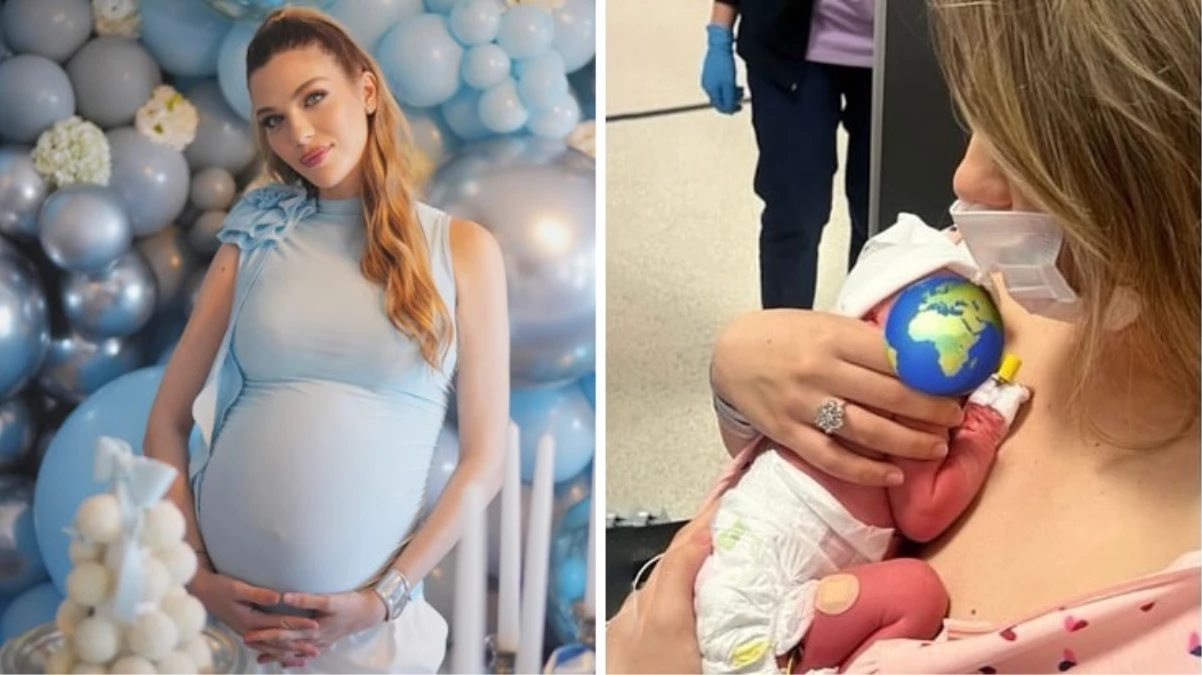 İdo Tatlıses ve Yasemin Şefkatli ikiz bebeklerini kucağına aldı