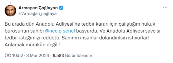 Avukat ve YouTuber Armağan Çağlayan, adının dolandırıcılık için kullanıldığını açıkladı