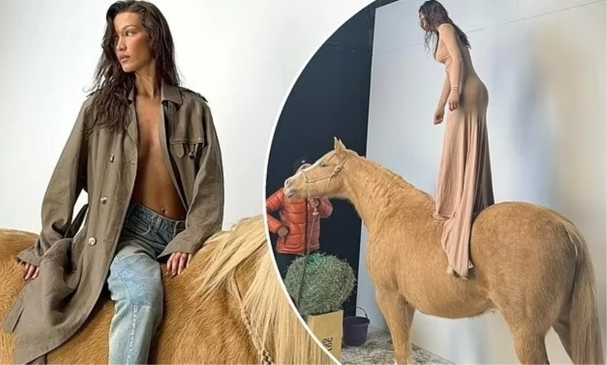Ünlü model Bella Hadid’in at üzerindeki pozlarına tepki