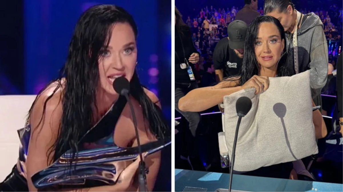 Amerikalı şarkıcı Katy Perry’nin canlı yayında elbisesi koptu