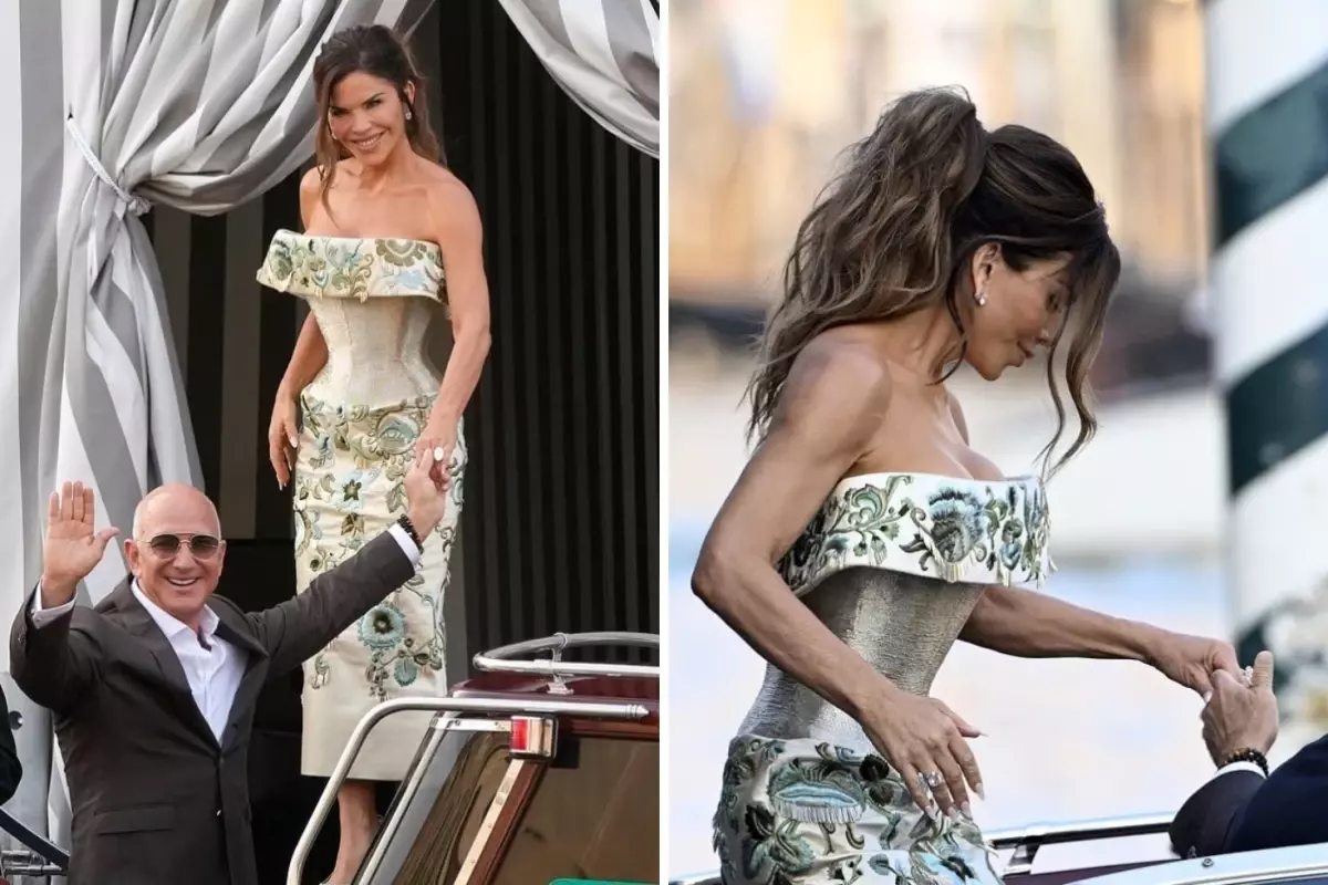 Jeff Bezos’un nişanlısı, düğün öncesi giydiği 100 bin dolarlık elbiseyle şov yaptı